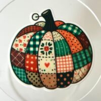 3 patchwork quilting pumpkin planar Resins, Flatbacks, Hairbows,hair bow centers, craft supplies, jewelry, bows, Halloween, keychains, fall