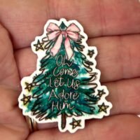 3 let us adore him planar Resins, Flatbacks, Hairbows,hair bow centers, craft supplies, jewelry, badge reels, DIY, charms, Christmas carols