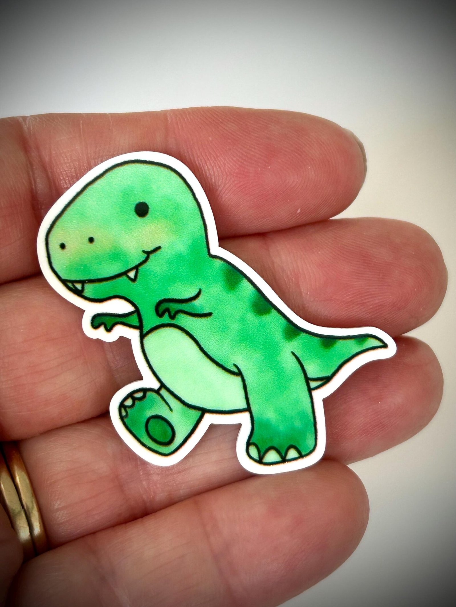 3 Dinosaur Planar Resins, Flatbacks, focal, hair bow centers, craft supplies, badge reel supplies, embellishments, Dinosaurs, cupcake topper - Image 2